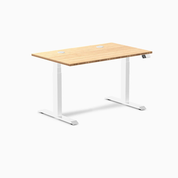 Bureau Assis-Debout Double en Bambou Desky
