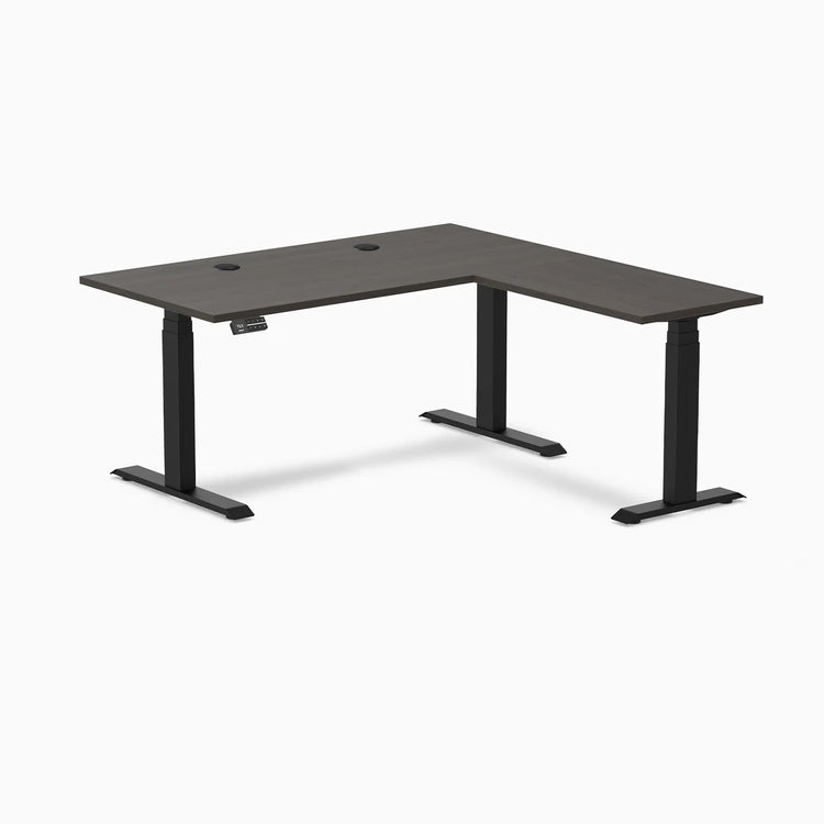 Desky L-Shape Laminate Sit Stand Desk