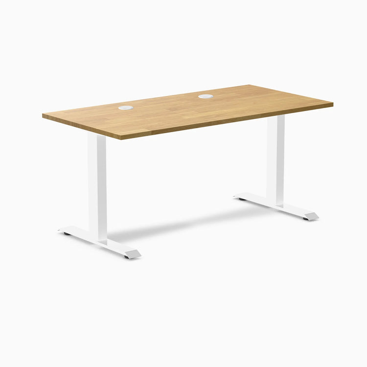 Bureau de bureau en bois d'hévéa Desky Zero