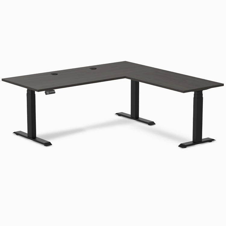 Desky L-Shape Laminate Sit Stand Desk