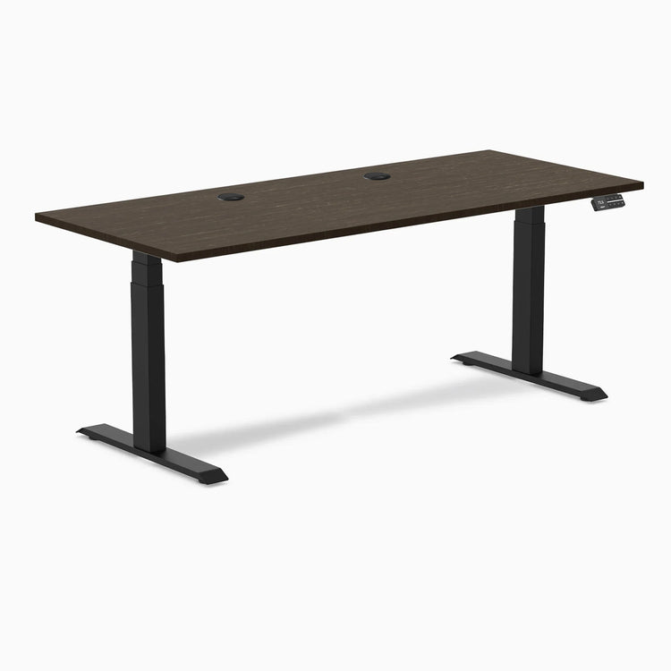 Bureau Assis-Debout Double en Bambou Desky