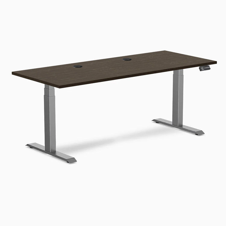 Bureau Assis-Debout Double en Bambou Desky