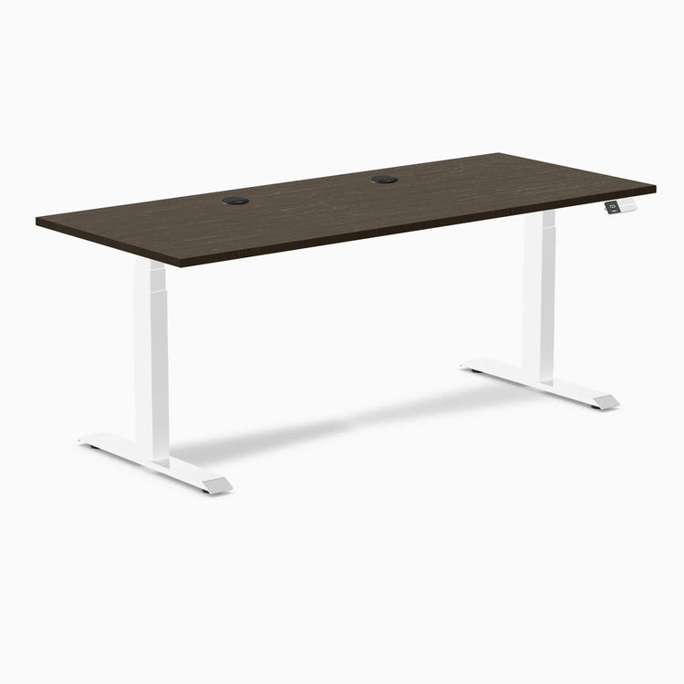 Bureau Assis-Debout Double en Bambou Desky