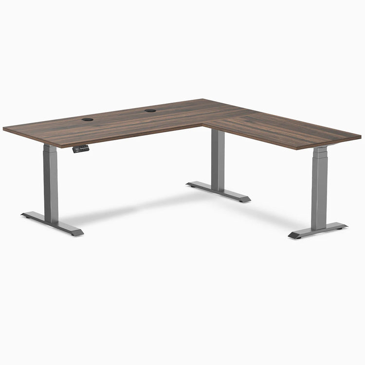 Desky L-Shape Laminate Sit Stand Desk
