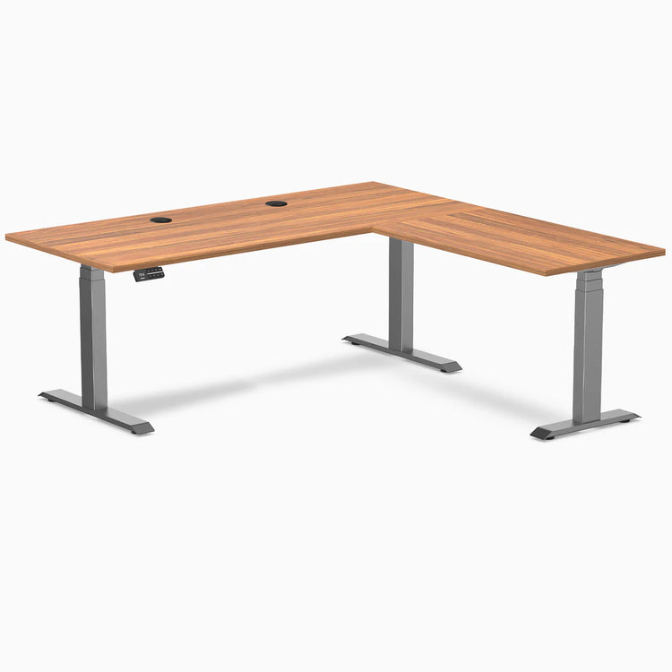 Desky L-Shape Laminate Sit Stand Desk