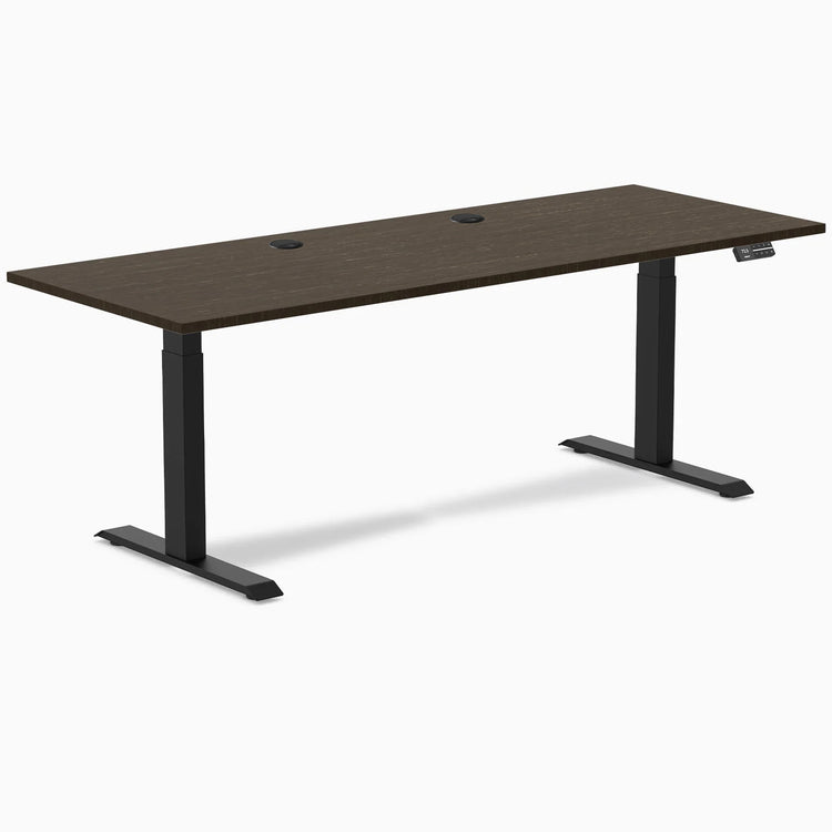 Bureau Assis-Debout Double en Bambou Desky