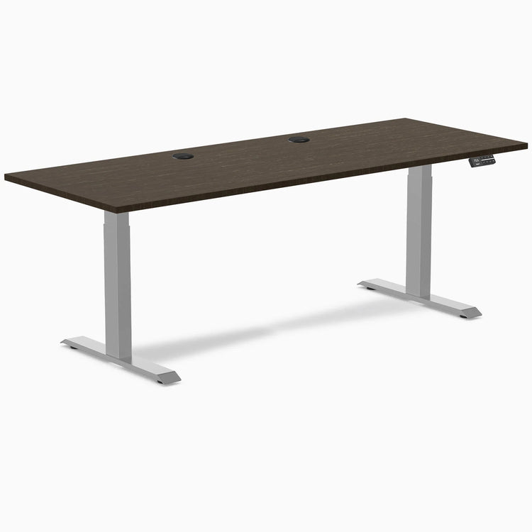 Bureau Assis-Debout Double en Bambou Desky