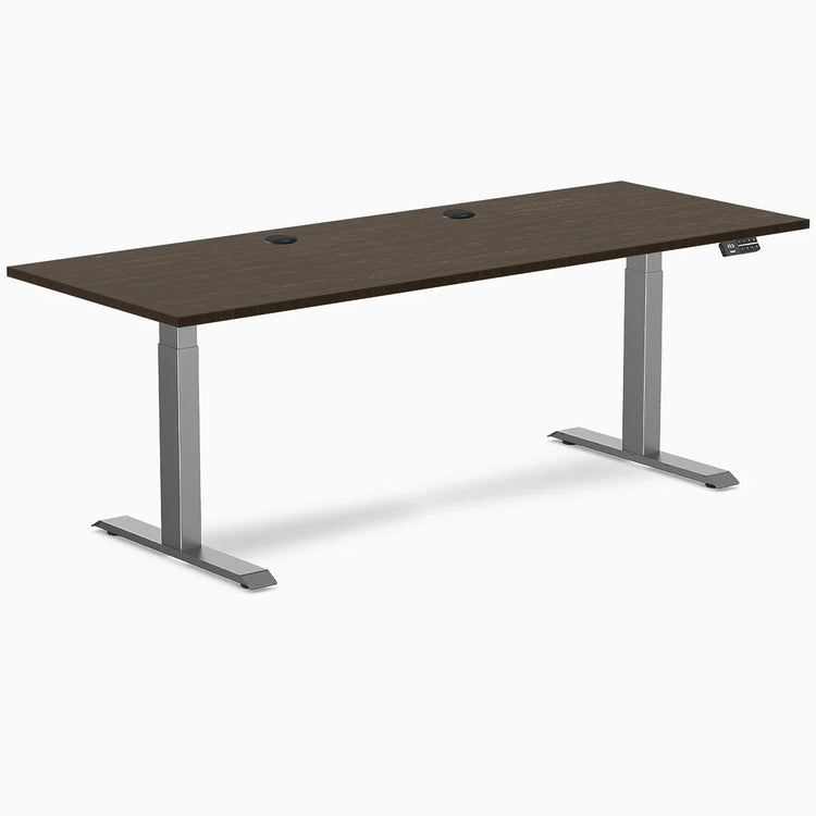Bureau Assis-Debout Double en Bambou Desky