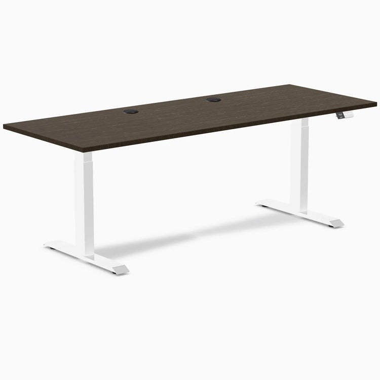 Bureau Assis-Debout Double en Bambou Desky
