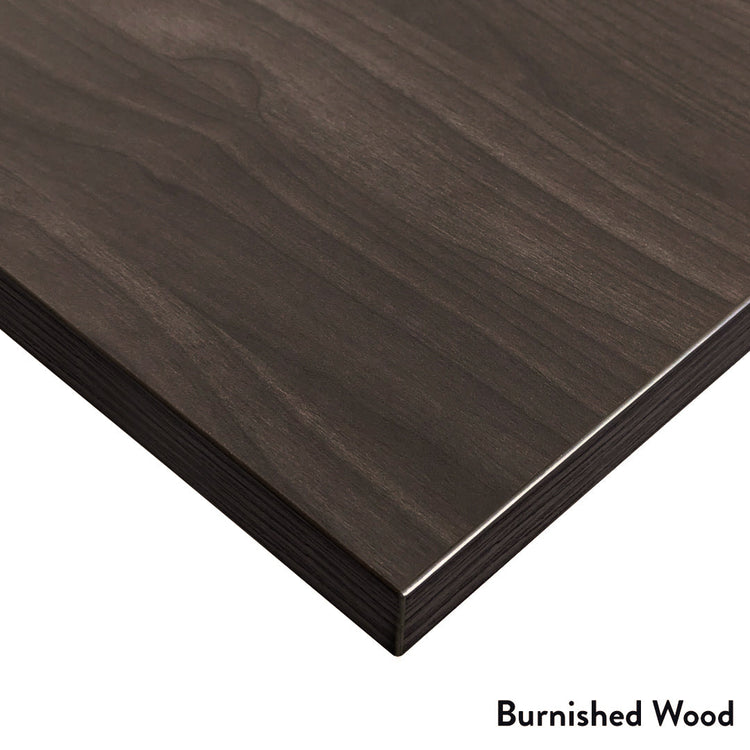 Burnished wood desktop corner