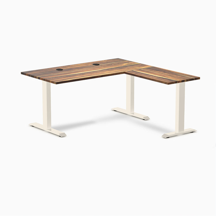Desky Zero Hardwood L-Shape Office Desk