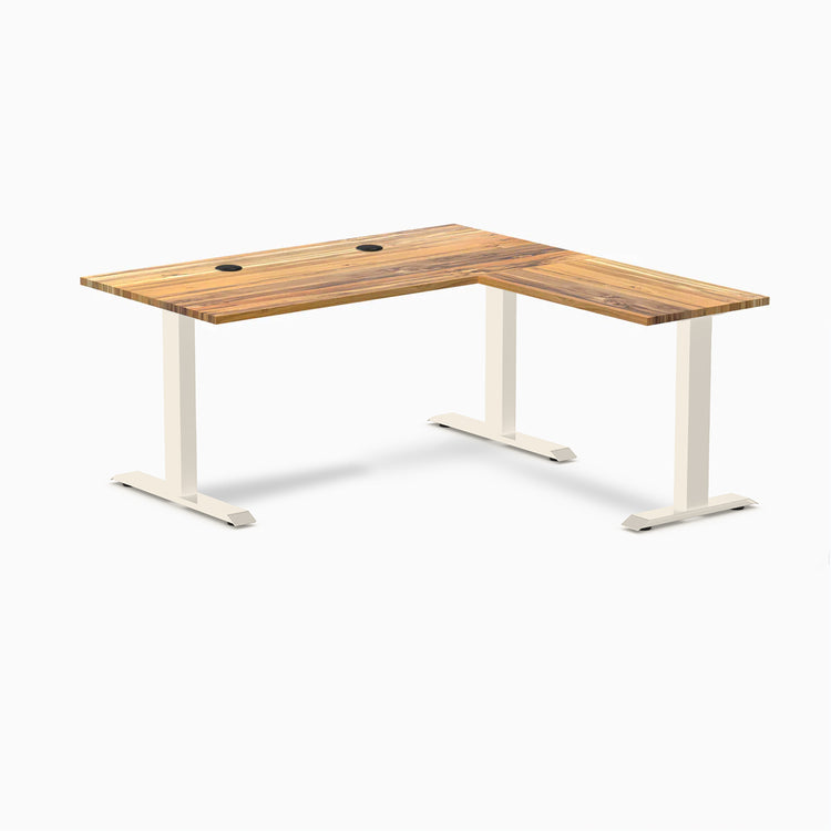 Desky Zero Hardwood L-Shape Office Desk