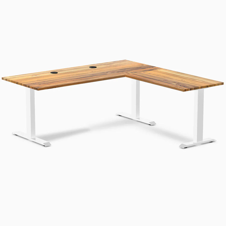 Desky Zero Hardwood L-Shape Office Desk