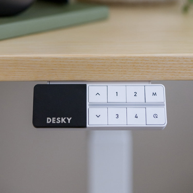 Desky bluetooth controller in white for Desky standing desk