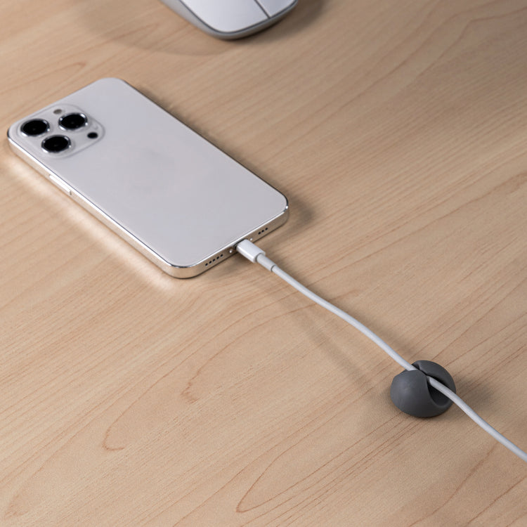 Silicone cable clip organizer