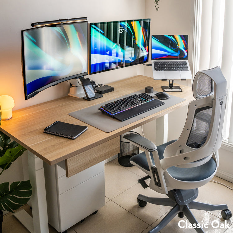 Desky Dual Laminate Sit Stand Desk-Desky Canada