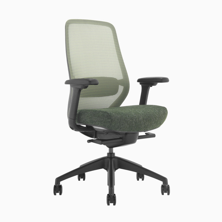Desky green coilflex chair with no headrest