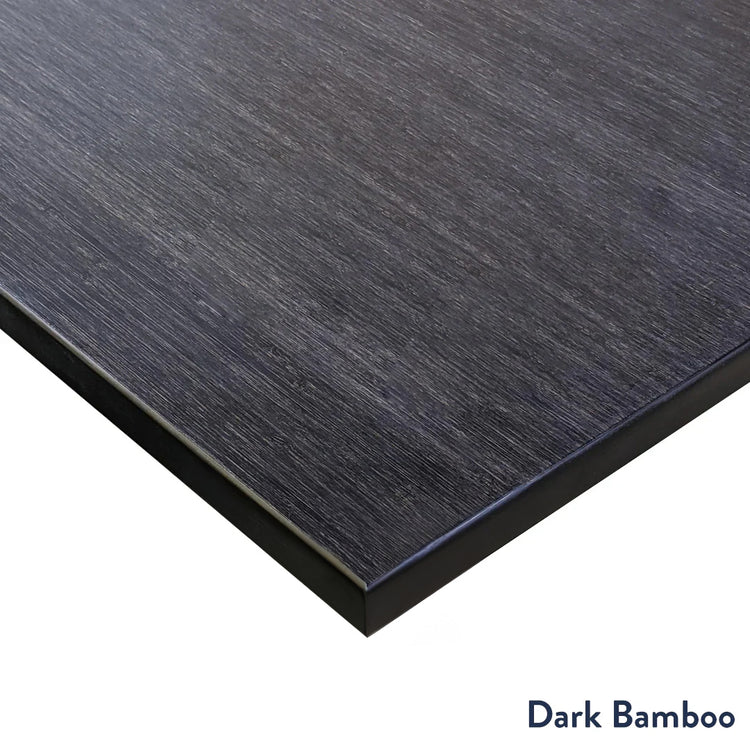 Dark bamboo corner desktop finish - Desky