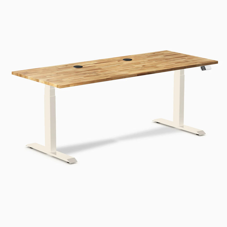 Desky Dual Hardwood Sit Stand Desk