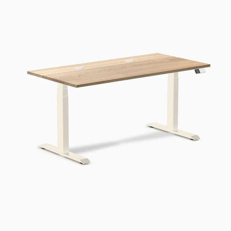 Desky Dual Hardwood Sit Stand Desk