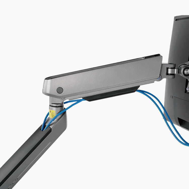 Dual LED monitor arm cable management