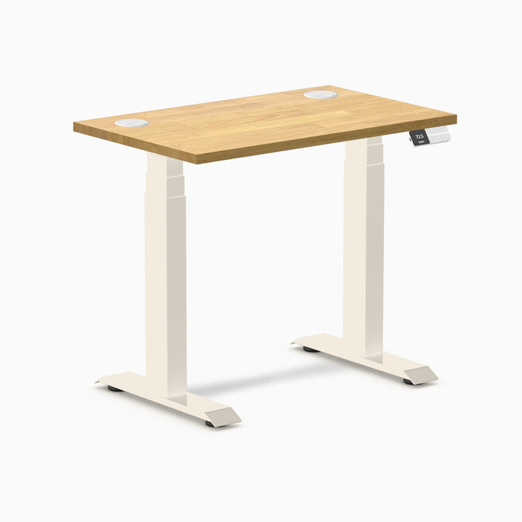 Desky Dual Mini Rubberwood Sit Stand Desk