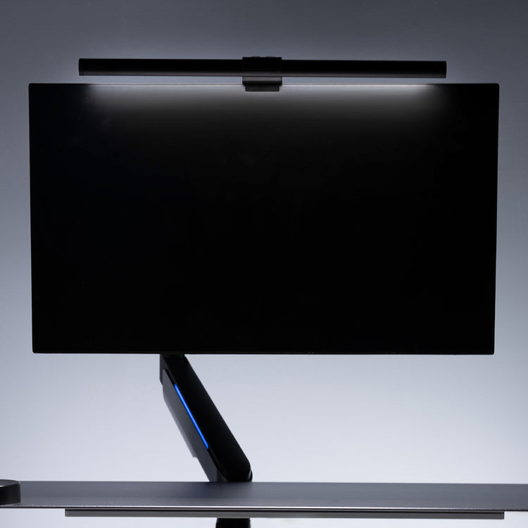 Desky monitor light bar attached to monitor