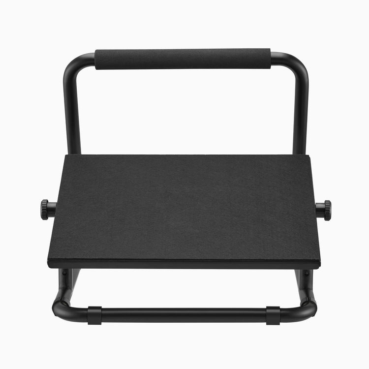 Black angle adjustable elevated foot rest