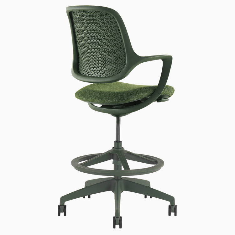 Dark green minimalist drafting chair