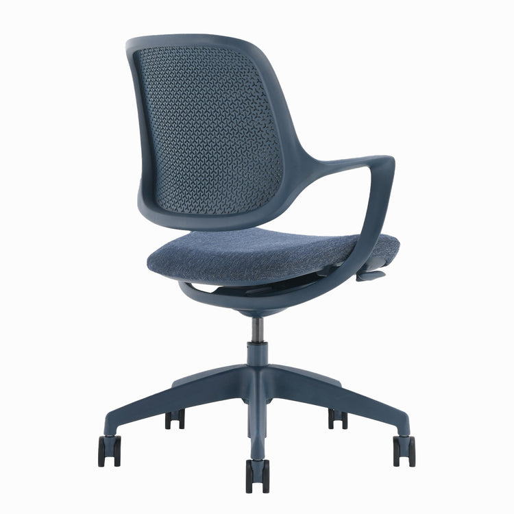 Blue low back office desk chair