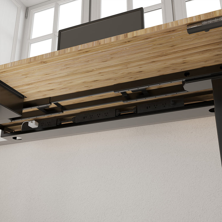 Desky ezclip power board attached under desk