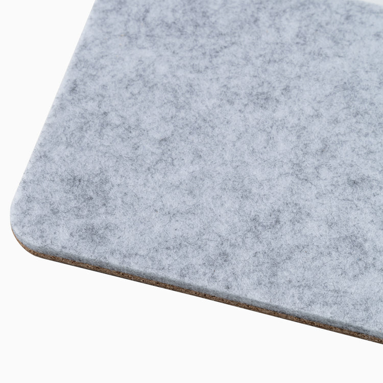 Dedky felt coaster pad in lgiht grey details