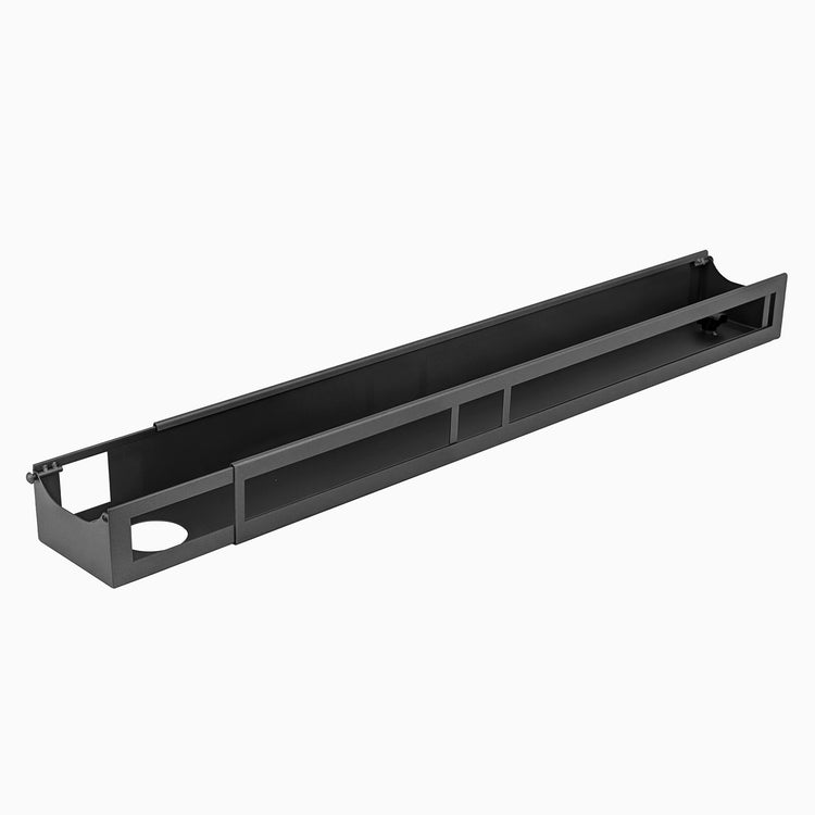 Integrated cable channel in space grey 0 power - Desky