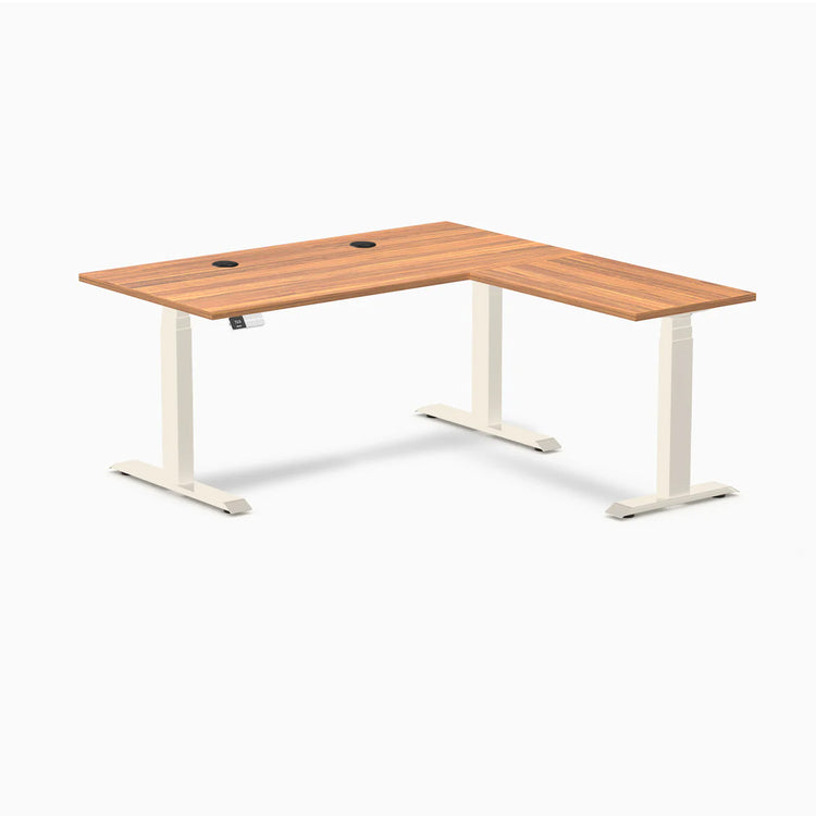 Desky L-Shape Laminate Sit Stand Desk