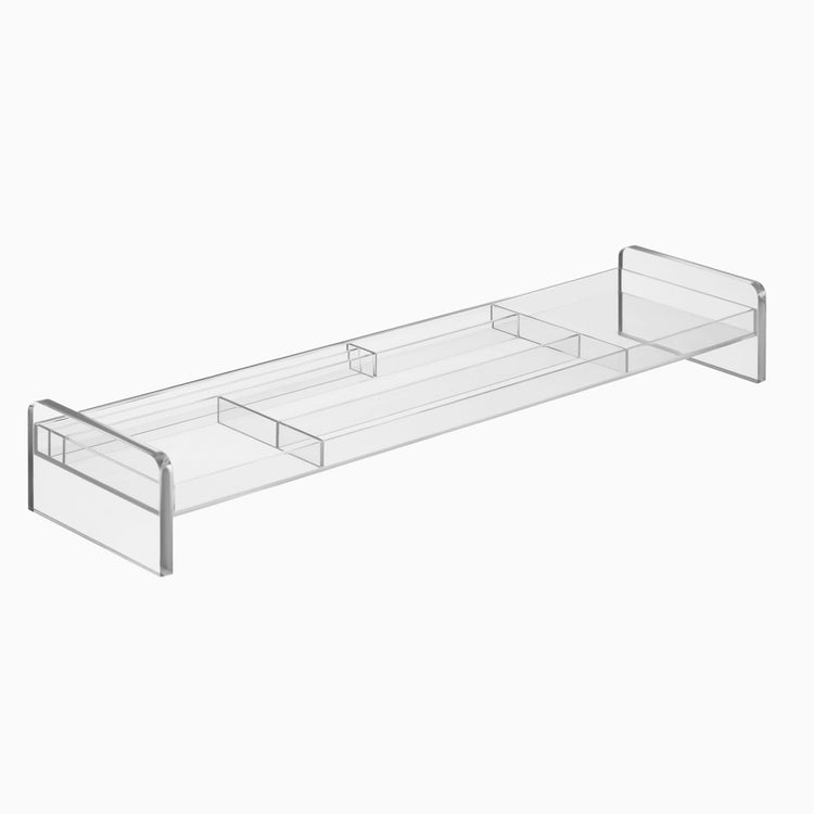 Desky Monitor Stand Organiser clear