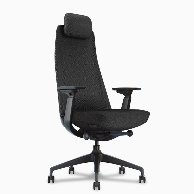 Matte black executive office chair