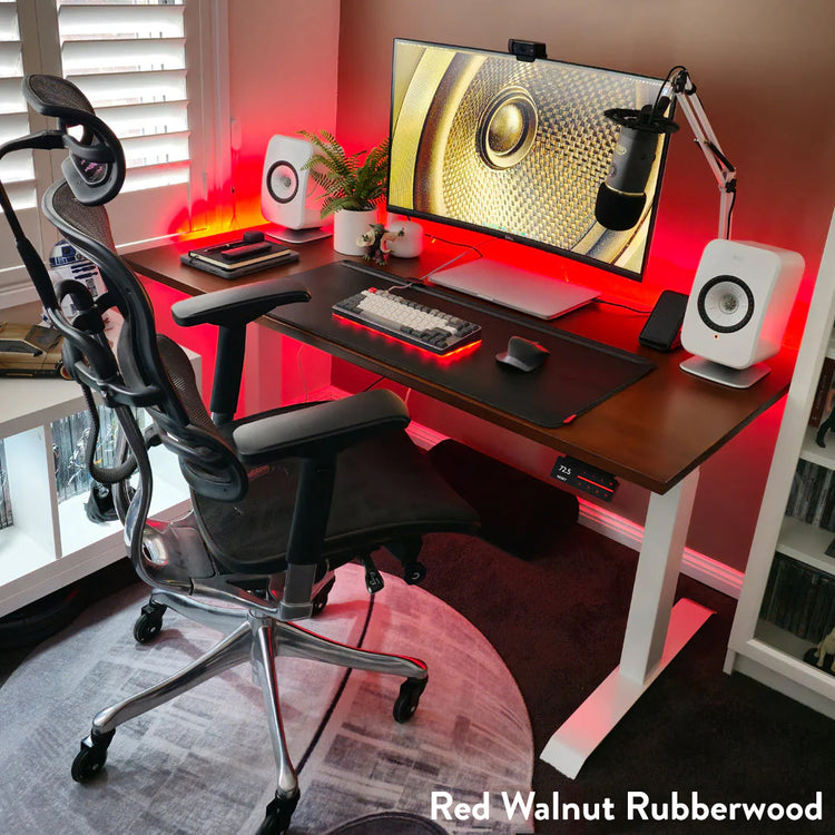 Desky Dual Rubberwood Sit Stand Desk-Desky Canada