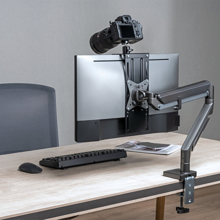 Desky caddy shelf monitor attached to desk