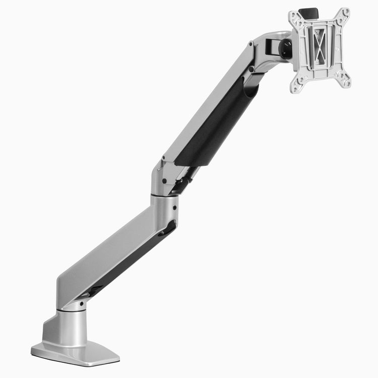 Silver single heavy duty monitor arm