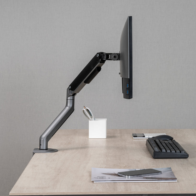 Space grey single eco monitor arm - Desky
