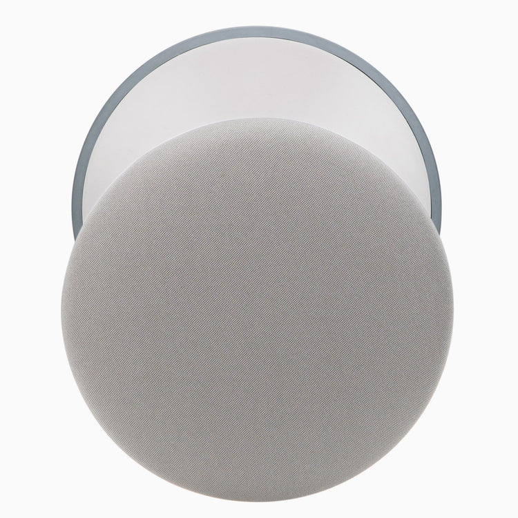 Ergonomic cushioned stool in white