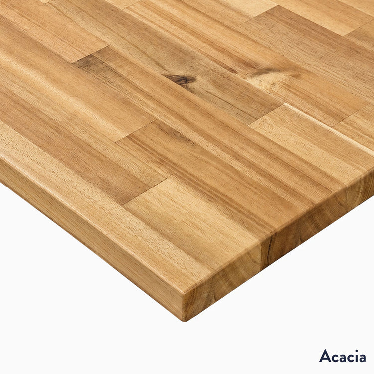 Desky Acacia Softwood corner desk finish