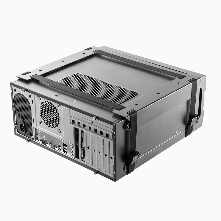 Strap on mount attached to CPU