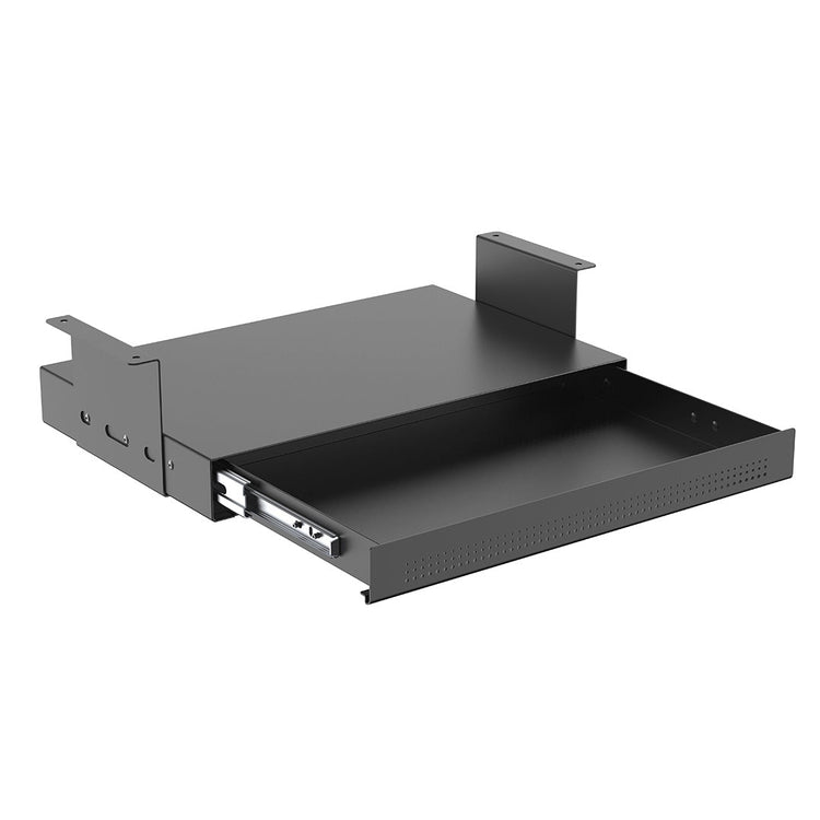 Black ultraslim drawer with book gap