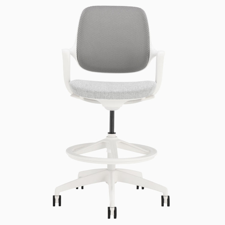White minimalist evoque low back chair