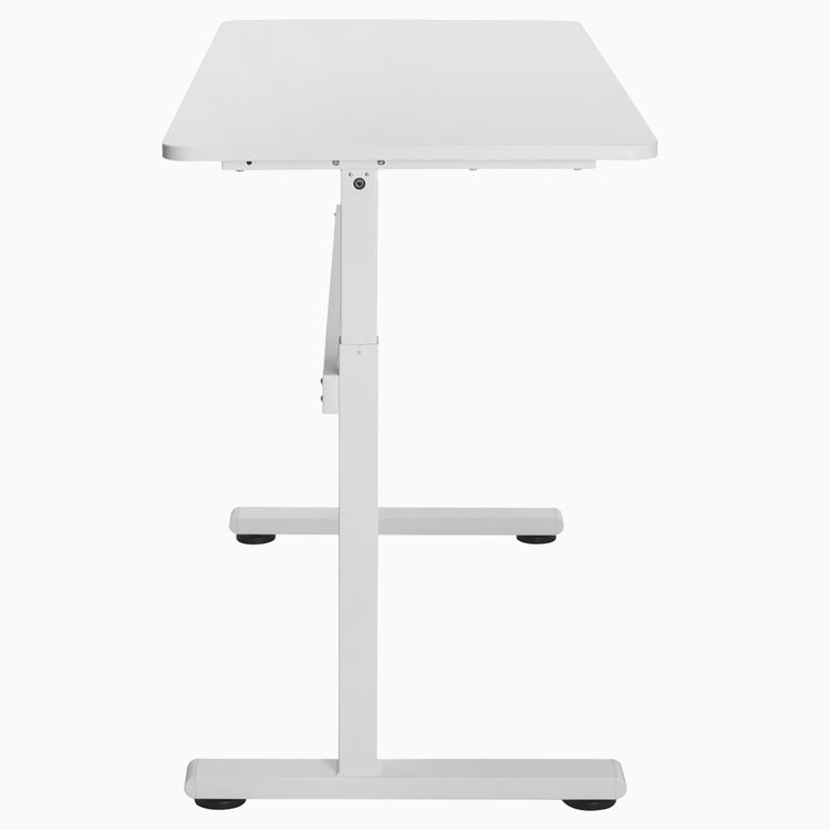 White manual adjustable desk
