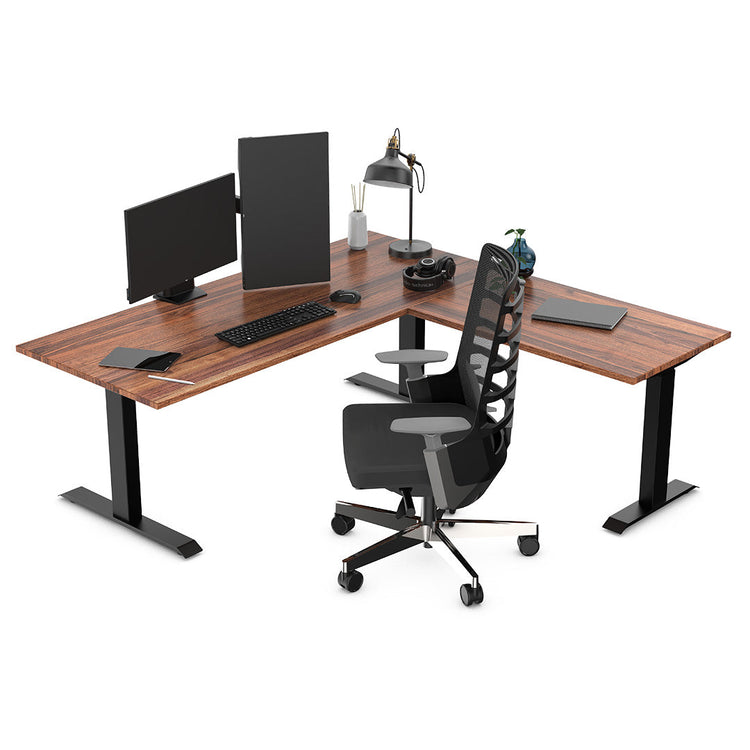Desky Zero Hardwood L-Shape Office Desk