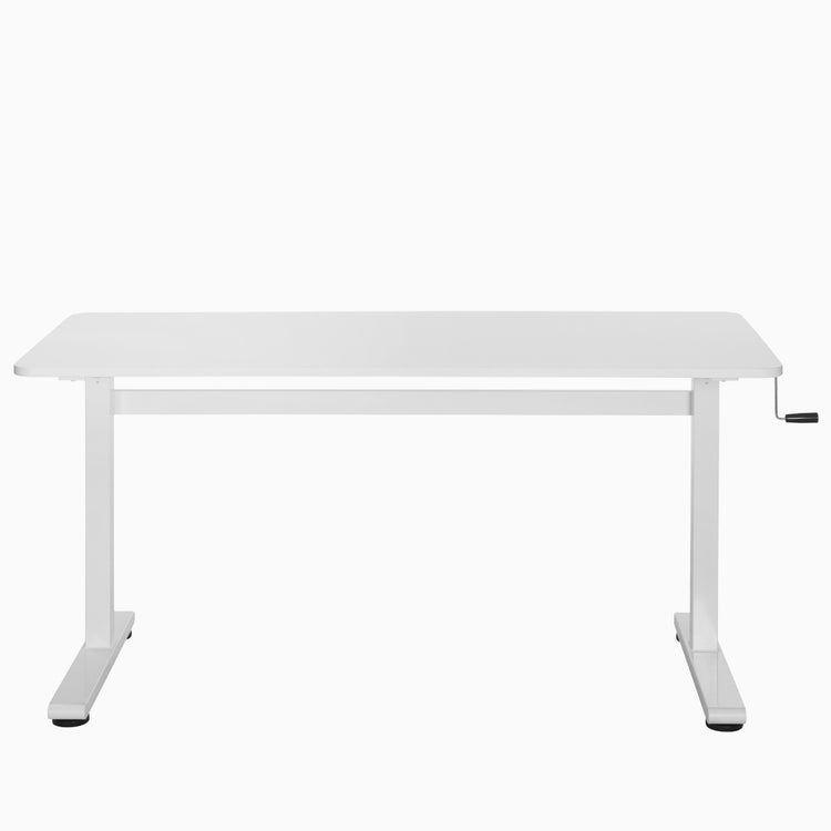 Manual standing desk hand crank