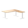 zero rubberwood l-shape office desk