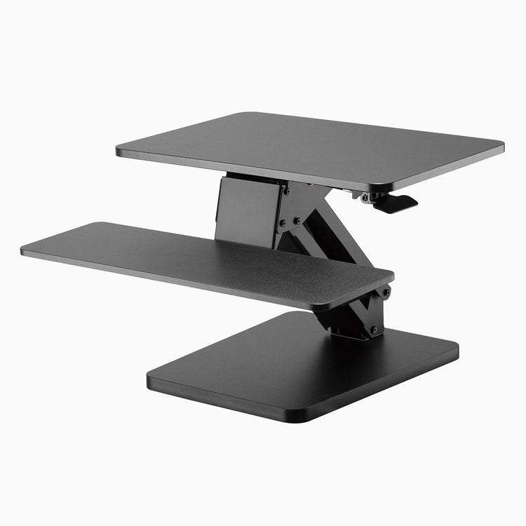Portable sit stand desk converter